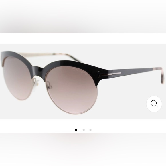 Tom Ford Angela TF 438 01F Unisex Round Sunglasses - Picture 1 of 12